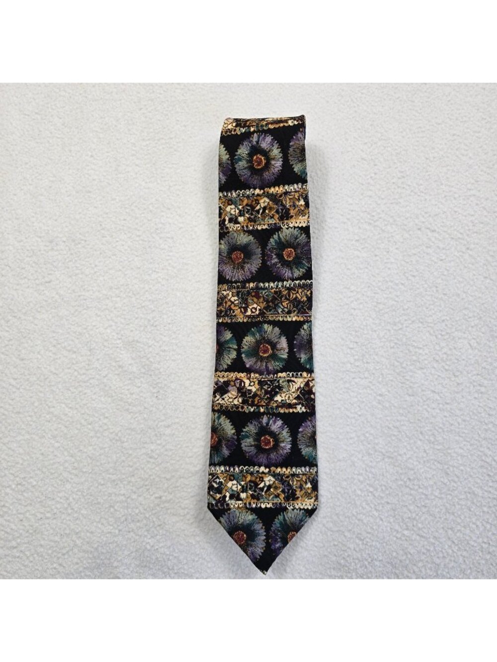 Vintage Raphael All Silk Mens Tie Floral Daisy